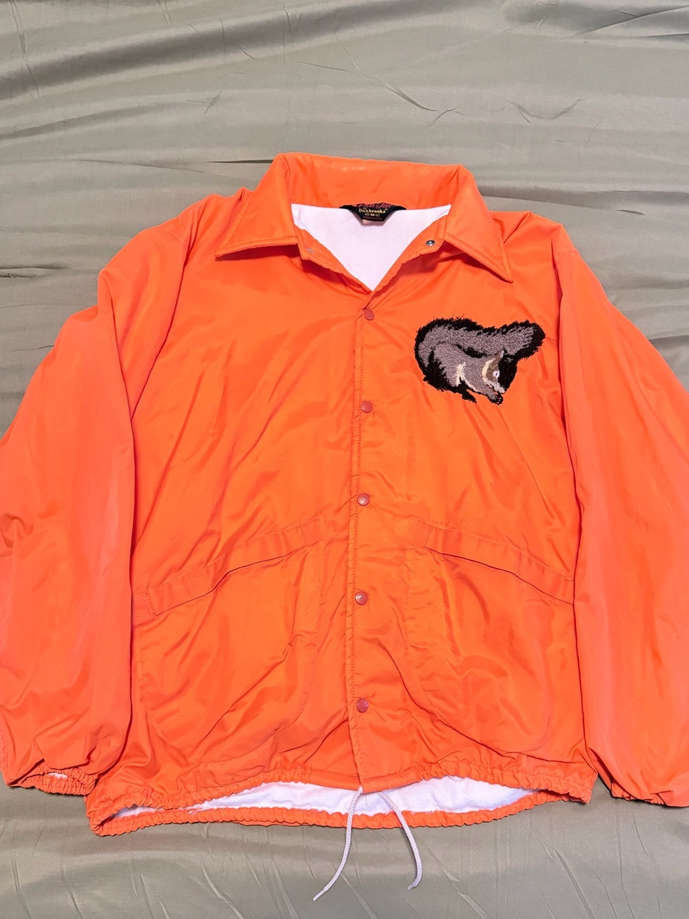 Vintage Pla-Jac Dunbrooke Orange Raccoon Coach Jacket M